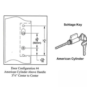 Marvin Active Keyed Multi-point Lock Trim for Hinged Door - Antique Brass